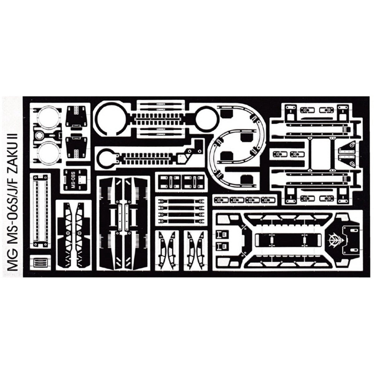 Feuille de détails en métal gravé MG 1/100 MS-06S Zaku II