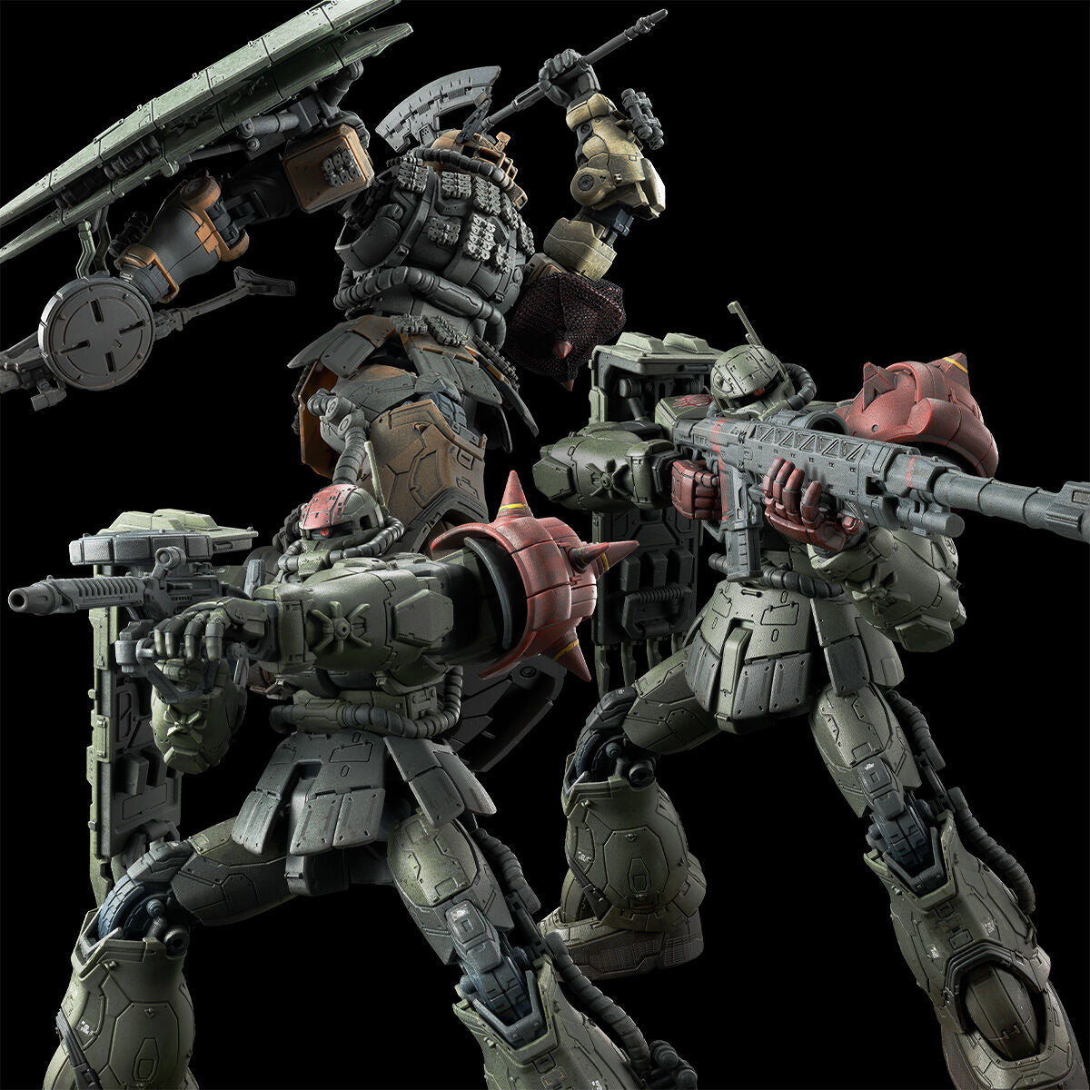 HGUC 1/144 Zaku II F Type CHUBS & KALE + Zaku II (Unidentified