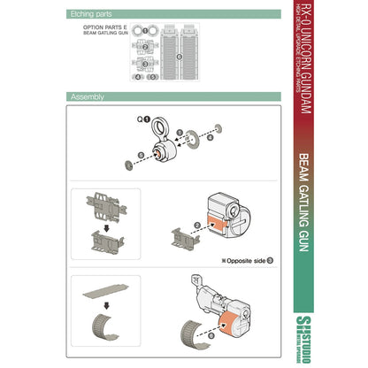 SH STUDIO MGEX 1/100 Unicorn Gundam etched metal upgrade kit
