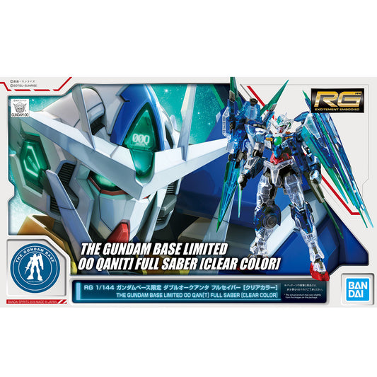RG 1/144 Gundam Base Limited 00 Qantaffle Saber [Clear Color]