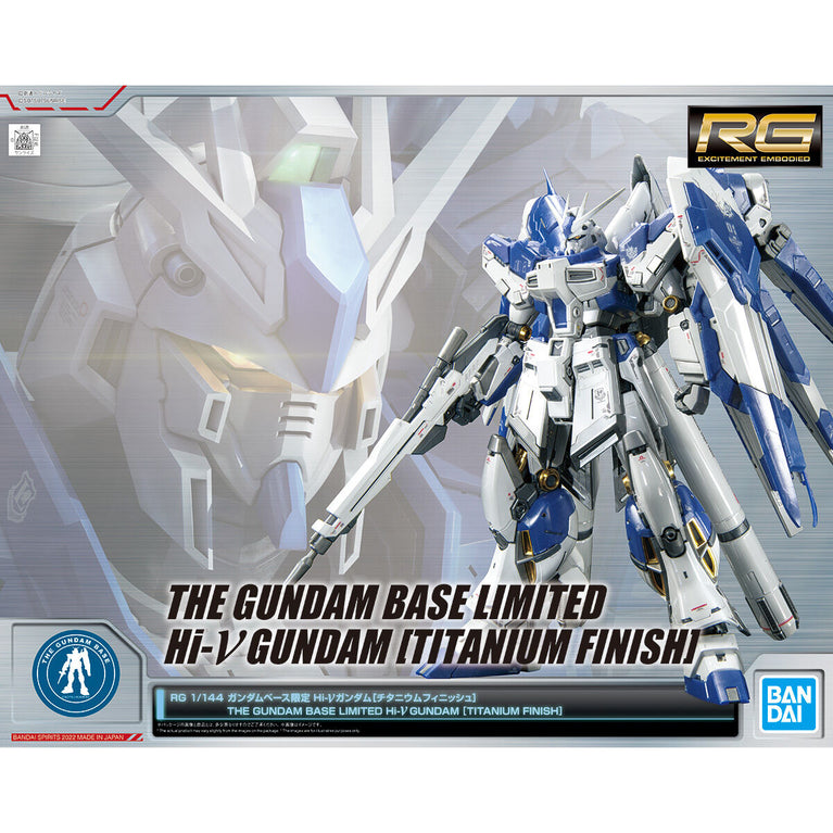 【Preorder in Nov】RG 1/144 Gundam Base Limited Hi-ν Gundam [Titanium Finish]