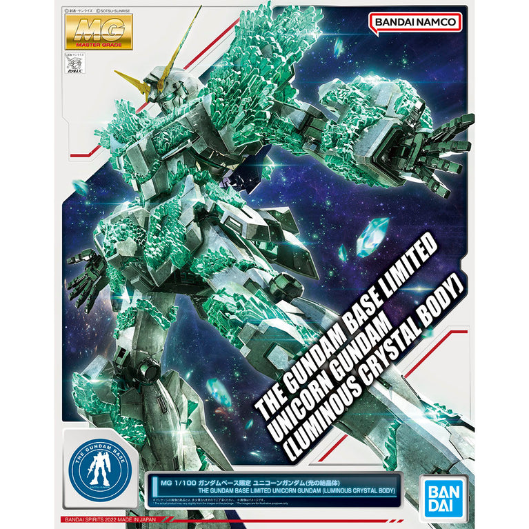 MG 1/100 Gundam Base Limited Unicorn Gundam (Crystal of Light)
