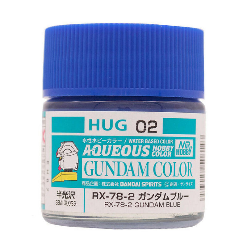 GSI Creos Mr.Hobby Aqueous Gundam Color Paint: HUG02 RX-78-2 Gundam Blue 10ml