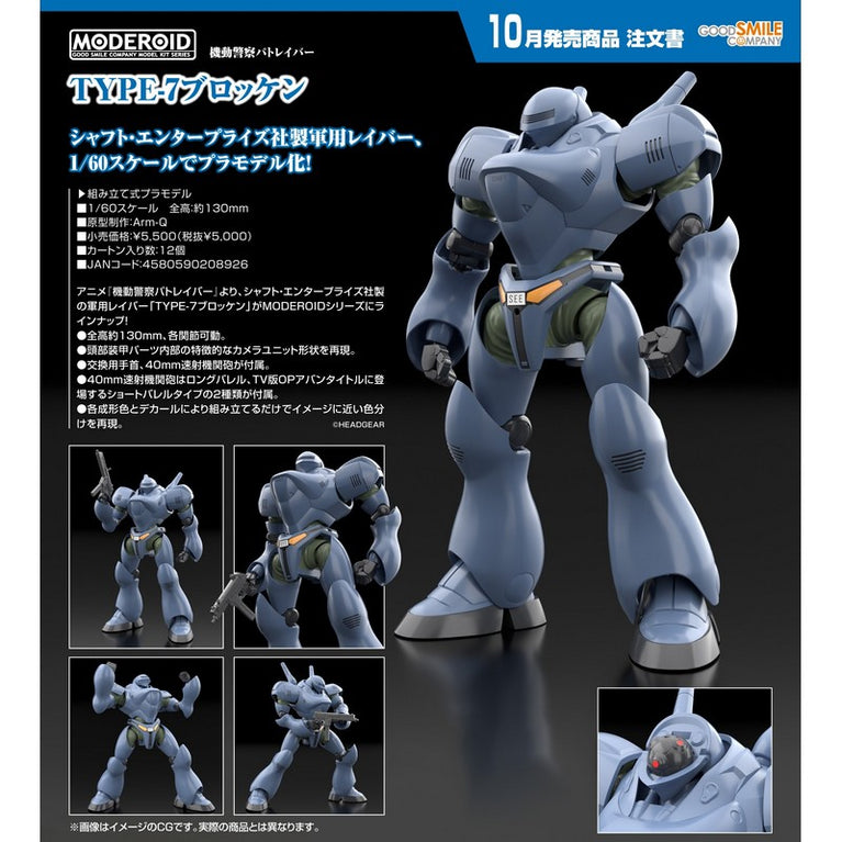 【Oct】1/60 MODEROID Type-7 Brocken (Mobile Police Patlabor)