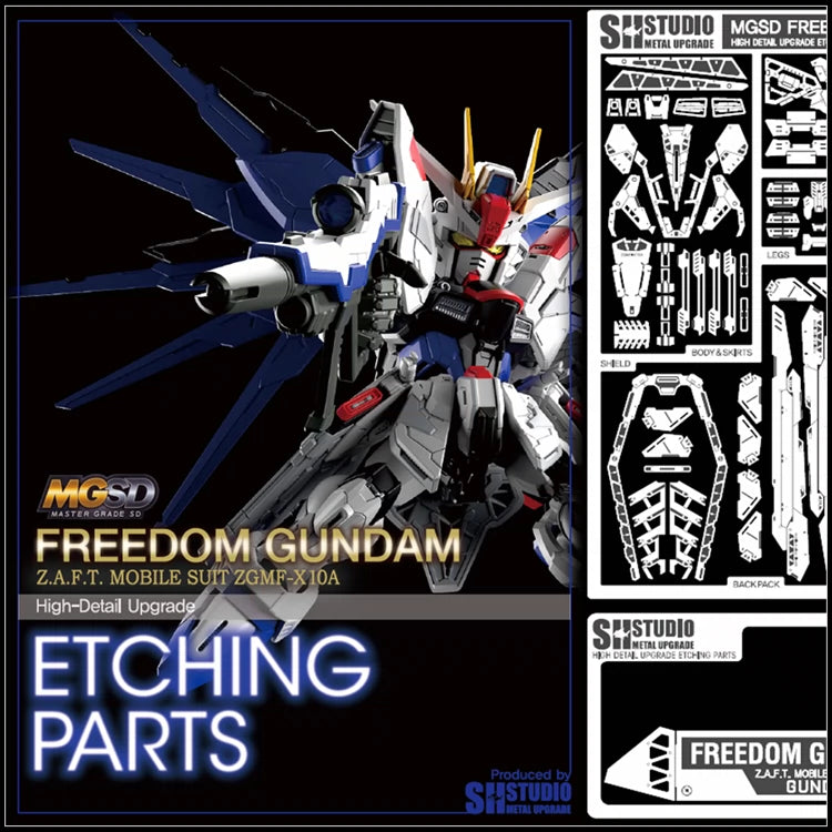 SH STUDIO MGSD ZGMF-X10A Freedom Gundam etched metal upgrade kit