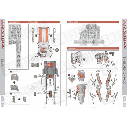 SH STUDIO MG 1/100 Narrative Gundam C-Packs etched metal upgrade kit