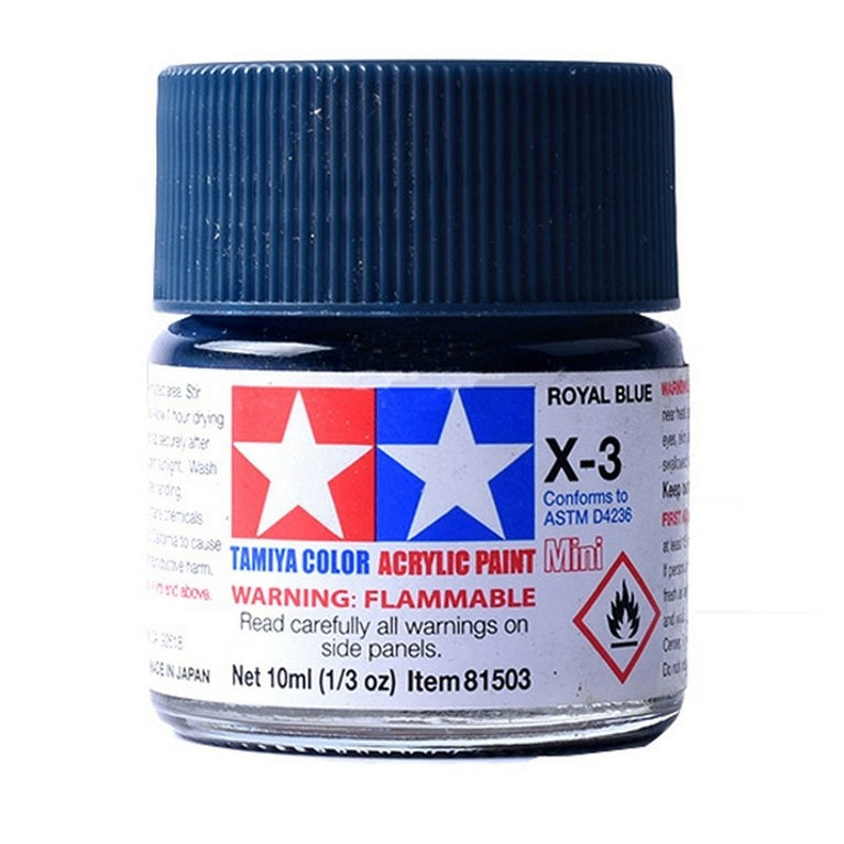 Tamiya 81503 Acrylic Paint X-3 Royal Blue mini 10ml