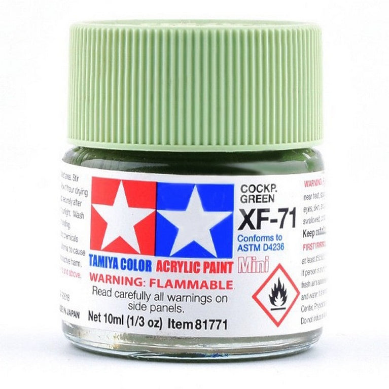 Tamiya 81771 Acrylic Paint Mini XF-71 Cockp. Green 10ml