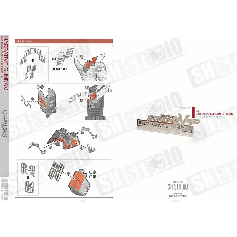 SH STUDIO MG 1/100 Narrative Gundam C-Packs etched metal upgrade kit