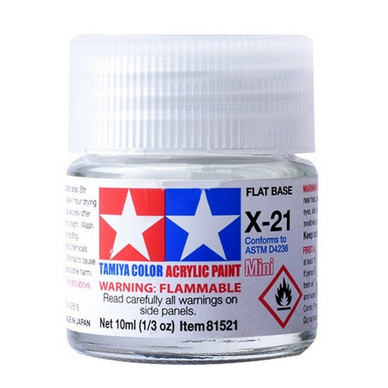 Tamiya 81521 Acrylic Paint X-21 Flat Base mini 10ml