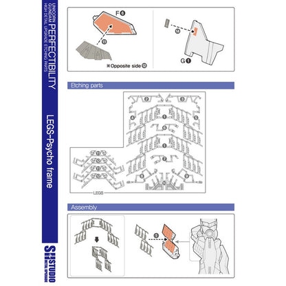 SH STUDIO MG 1/100 Unicorn Gundam Perfectibility etched metal upgrade kit