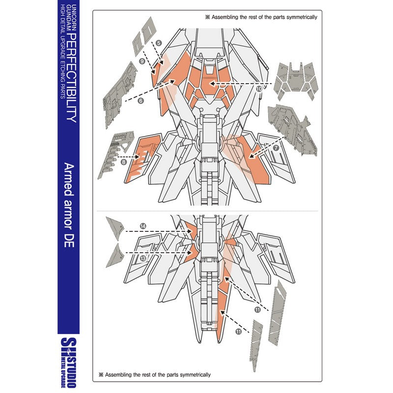 SH STUDIO MG 1/100 Unicorn Gundam Perfectibility etched metal upgrade kit