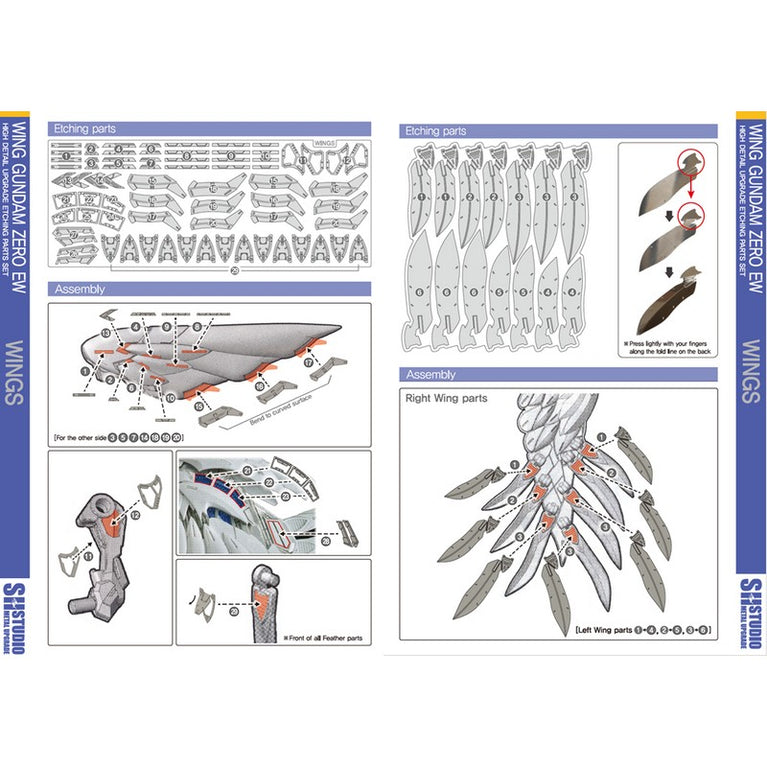 SH STUDIO MGSD XXXG-00W0 Wing Zero EW etched metal upgrade kit