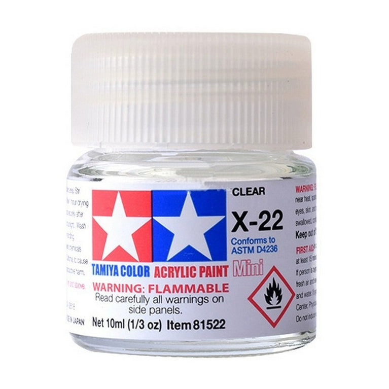 Tamiya 81522 Acrylic Paint X-22 Clear mini 10ml