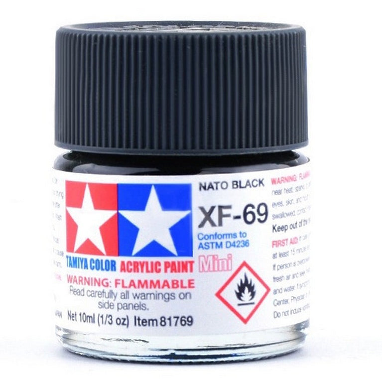 Tamiya 81769 Acrylic Paint Mini XF-69 Nato Black 10ml