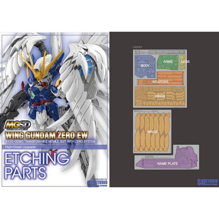 SH STUDIO MGSD XXXG-00W0 Wing Zero EW etched metal upgrade kit