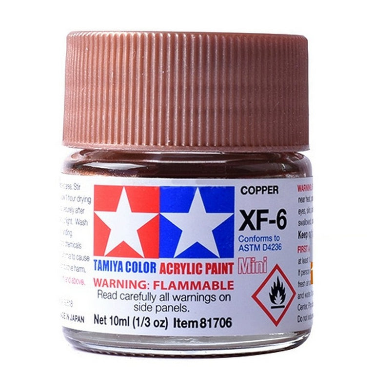 Tamiya 81706 Acrylic Paint Mini XF-6 Copper