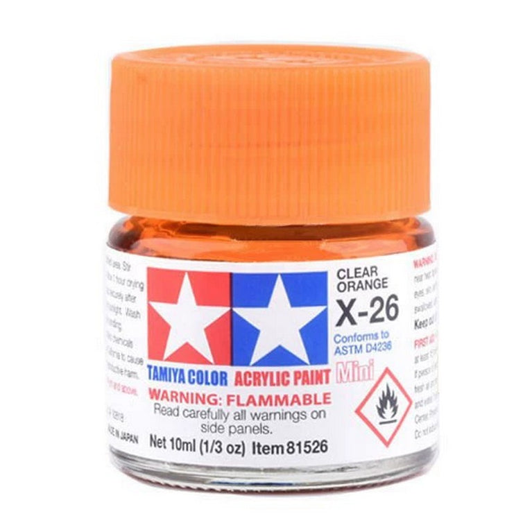 Tamiya 81526 Acrylic Paint X-26 Clear Orange mini 10ml