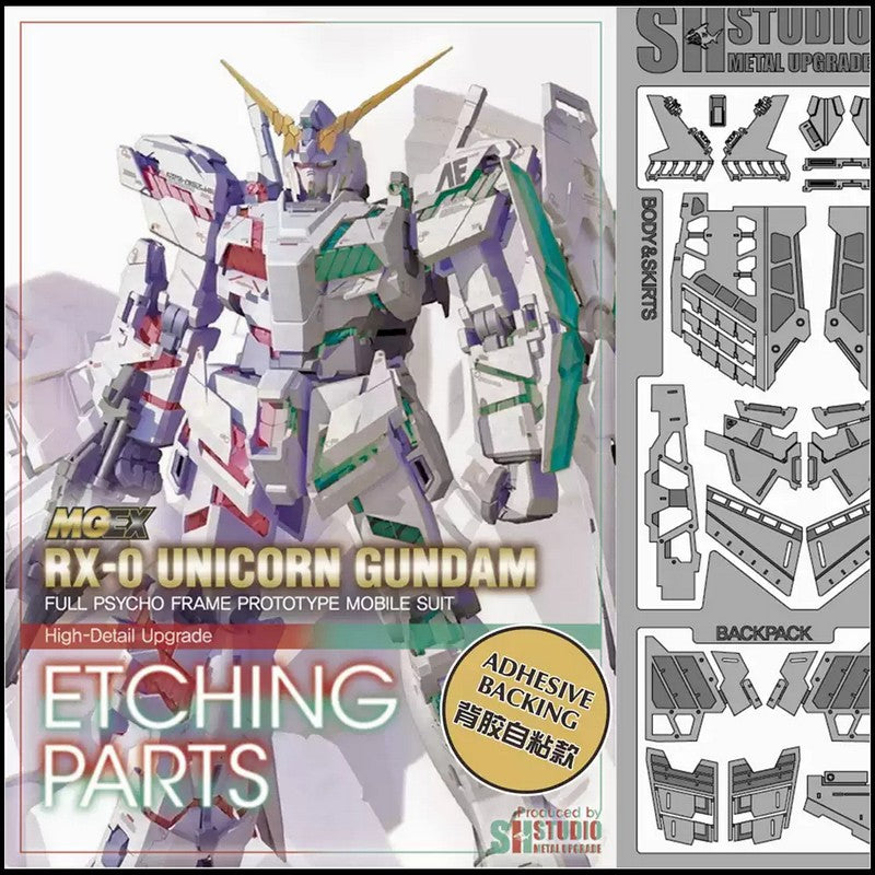 SH STUDIO MGEX 1/100 Unicorn Gundam etched metal upgrade kit