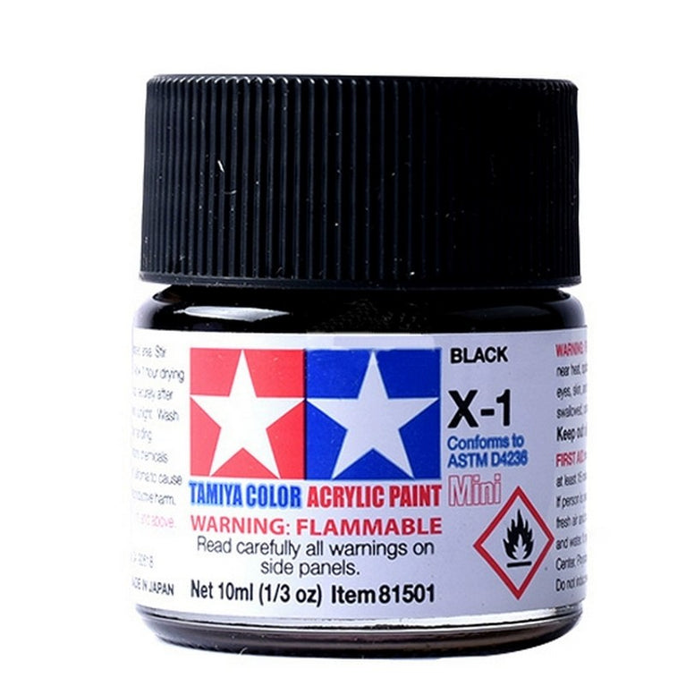 Peinture acrylique Tamiya X-1 Noir 10 ml