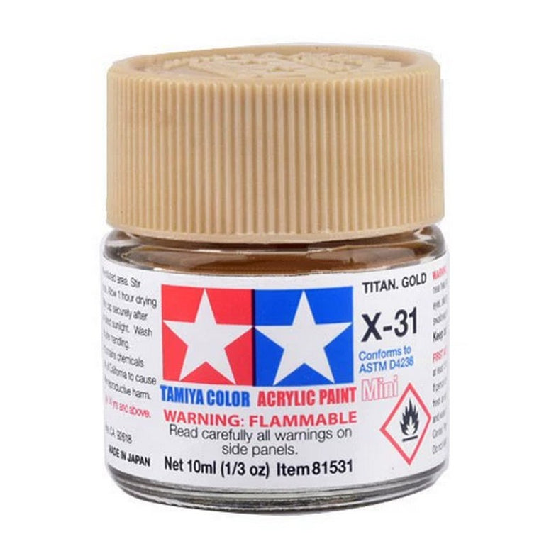 Tamiya 81531 Acrylic Paint X-31 Titan Gold mini 10ml