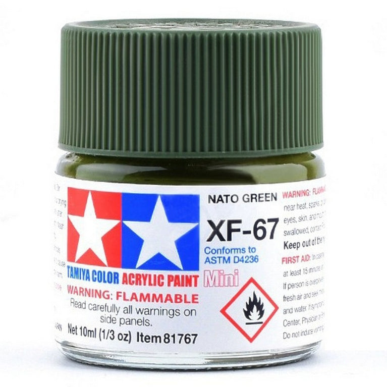 Tamiya 81767 Acrylic Paint Mini XF-67 Nato Green 10ml