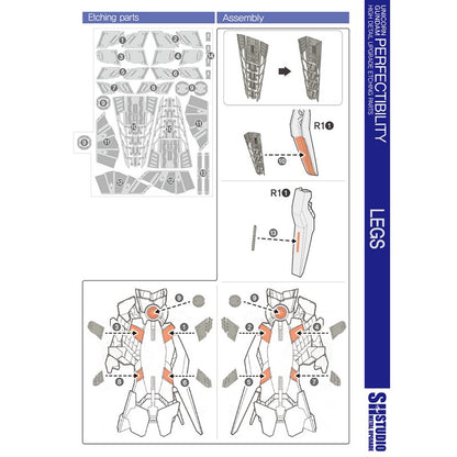 SH STUDIO MG 1/100 Unicorn Gundam Perfectibility etched metal upgrade kit