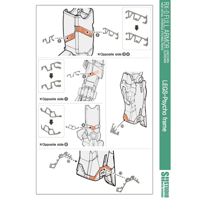 SH STUDIO MG 1/100 RX-0 Full-Armor Unicorn Gundam Metal etched metal upgrade kit