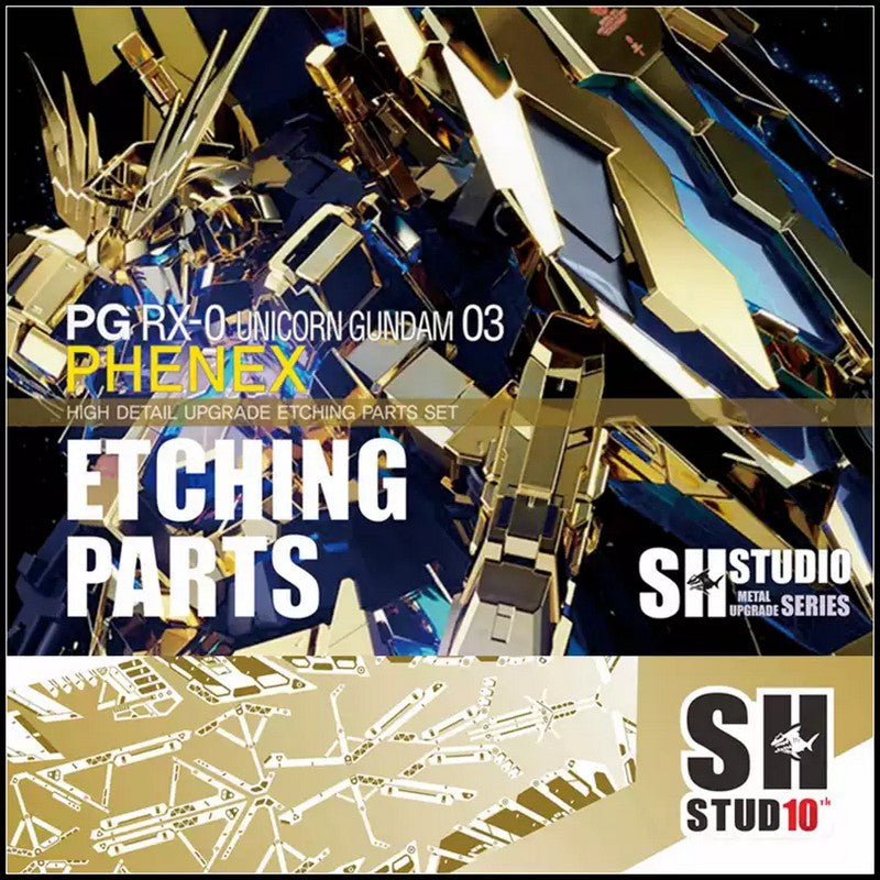 SH STUDIO PG 1/60 RX-0 Unicorn Gundam 03 Phenex etched metal upgrade ...