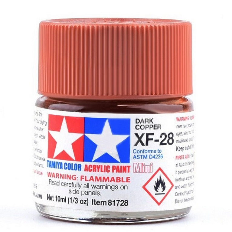 Tamiya 81728 Acrylic Paint Mini XF-28 Dark Copper 10ml