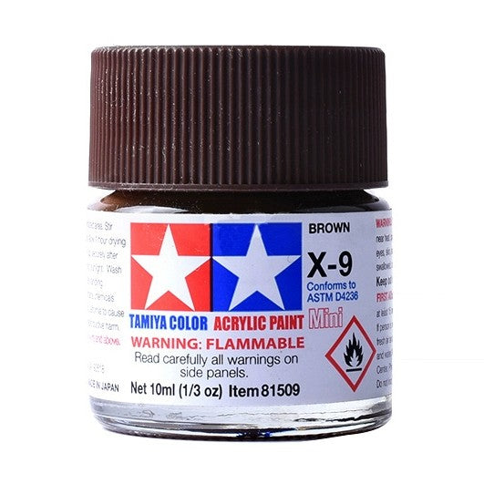 Tamiya 81509 Acrylic Paint X-9 Brown mini 10ml