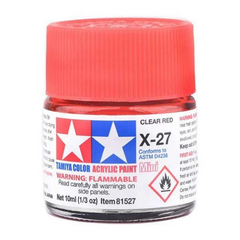 Peinture acrylique Tamiya X-27 Rouge transparent 10 ml