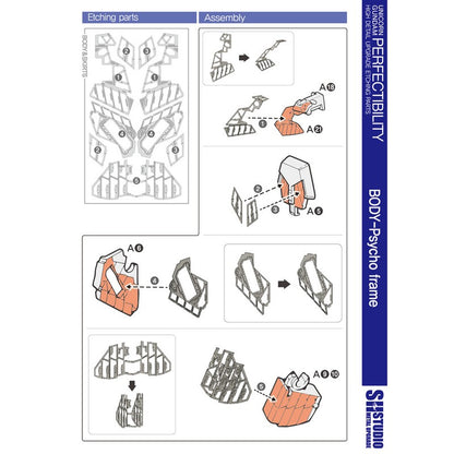SH STUDIO MG 1/100 Unicorn Gundam Perfectibility etched metal upgrade kit