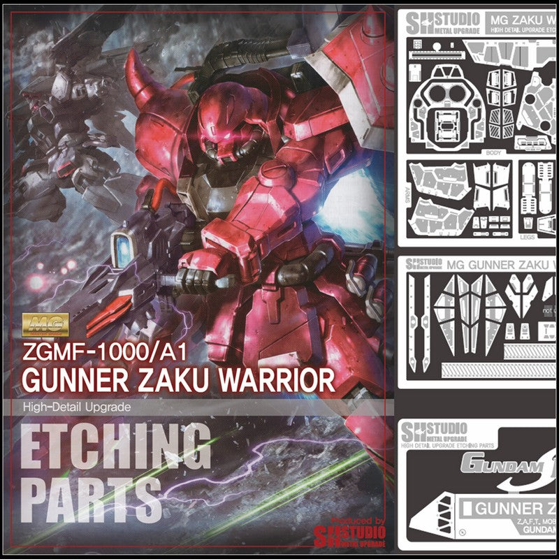 SH STUDIO MG ZGMF-1000/A1 Gunner Zaku Warrior etched metal upgrade kit