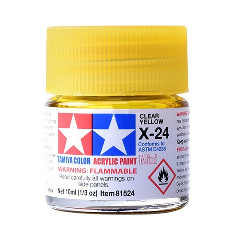 Tamiya 81524 Acrylic Paint X-24 Clear Yellow mini 10ml