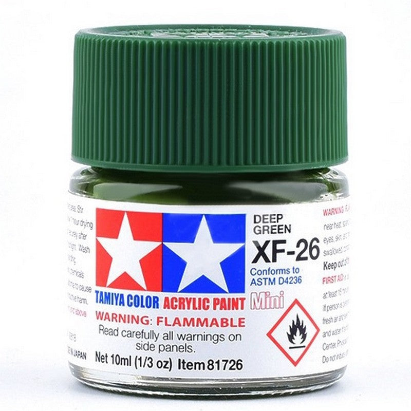 Tamiya 81726 Acrylic Paint Mini XF-26 Deep Green 10ml