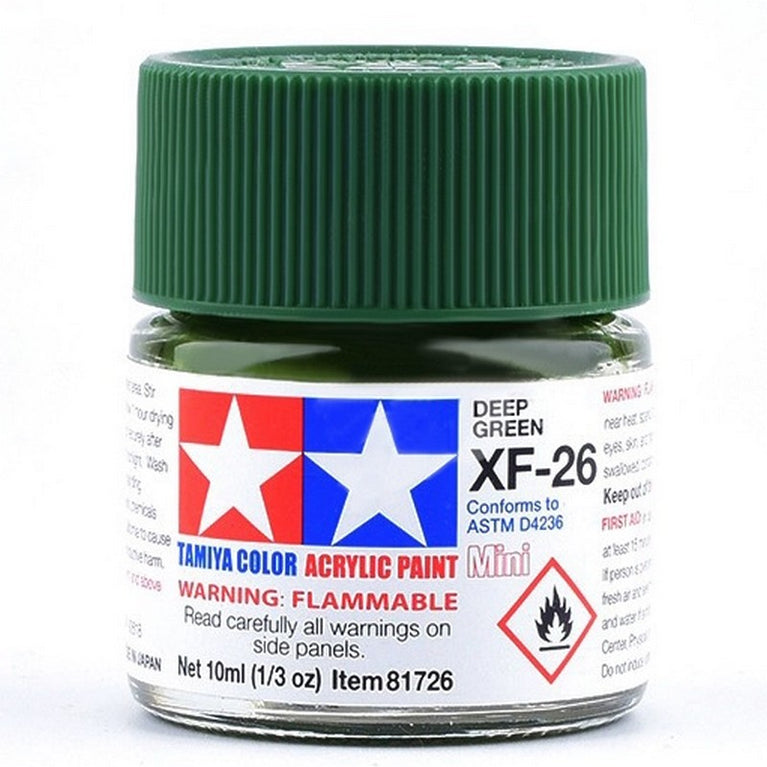 Tamiya 81726 Acrylic Paint Mini XF-26 Deep Green 10ml