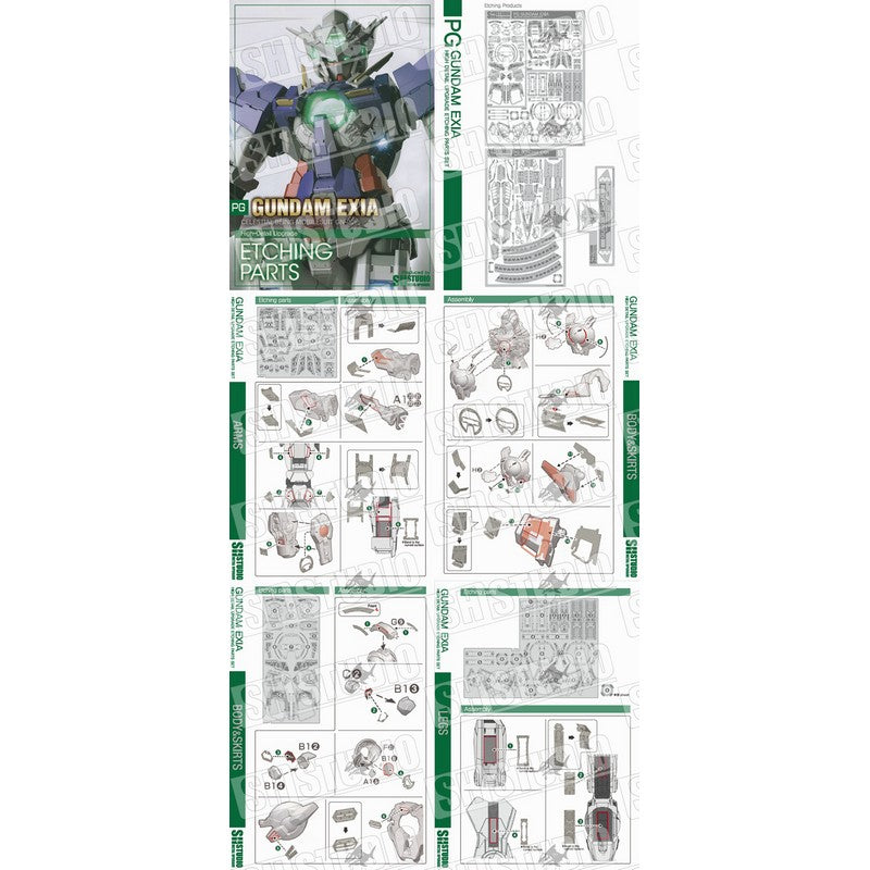 SH STUDIO PG 1/60 Gundam EXIA etched metal upgrade kit