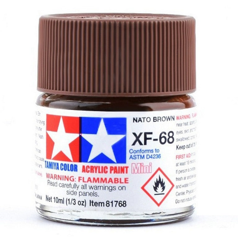 Tamiya 81768 Acrylic Paint Mini XF-68 Nato Brown 10ml