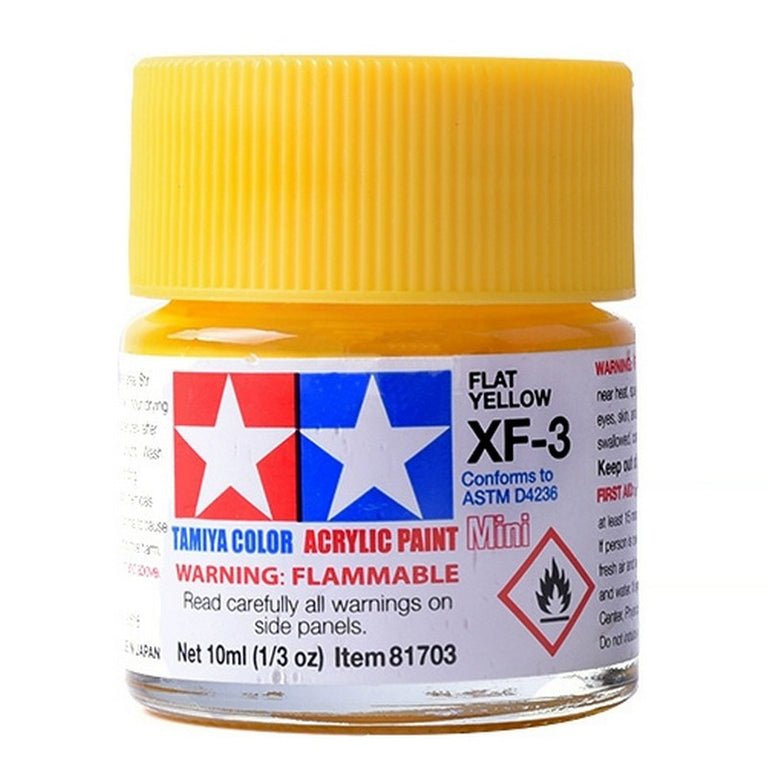 Tamiya 81703 Acrylic Paint Mini XF-3 Flat Yellow