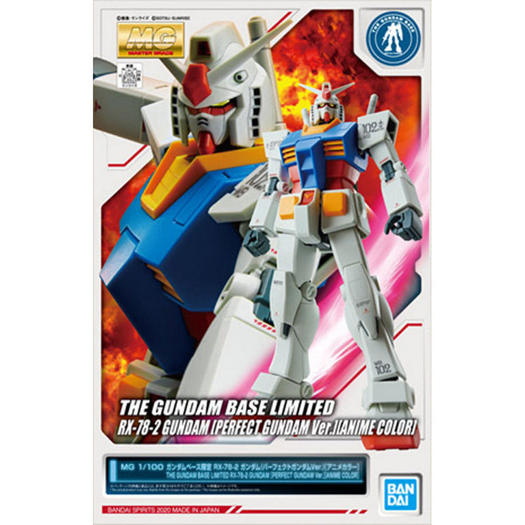 MG 1/100 The Gundam Base Limited RX-78-2 Gundam (Perfect Gundam Ver.) [Anime Color]