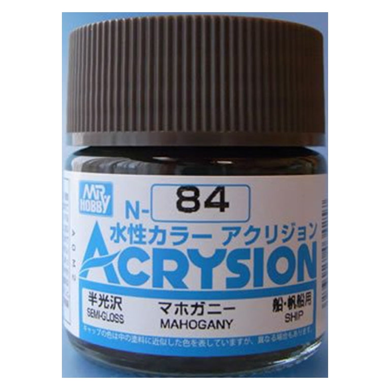 GSI Creos Mr. Hobby Acrysion Water Based Color N-84 【SEMI GLOSS MAHOGANY】