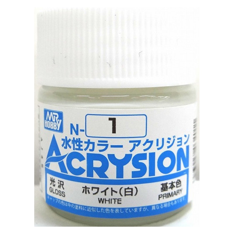 GSI Creos Mr. Hobby Acrysion Water Based Color N-1 【GLOSS WHITE ...