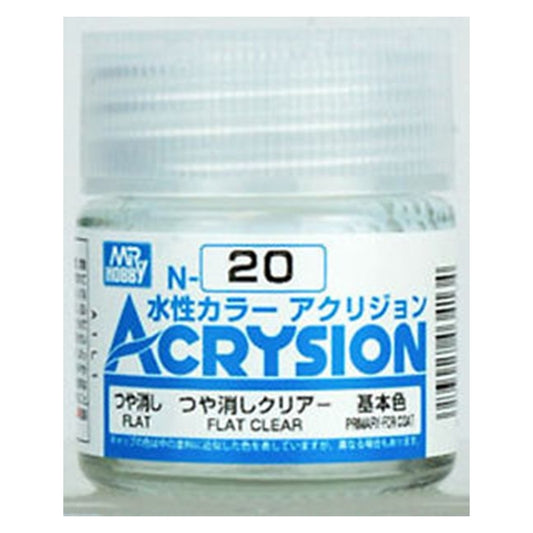 GSI Creos Mr. Hobby Acrysion Water Based Color N-20 【FLAT CLEAR】