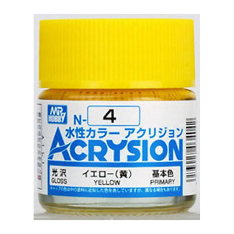 GSI Creos Mr. Hobby Acrysion Water Based Color N-4【GLOSS YELLOW】