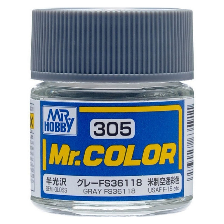 GSI Creos Mr. Color 305 Gray FS36081 Usaf F-15 (Semi Gloss)  10ml