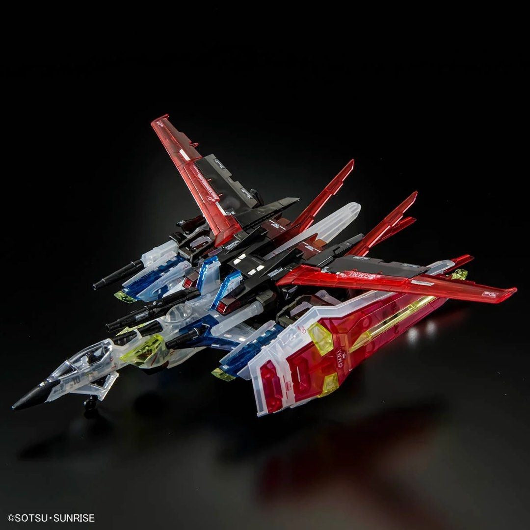 RG 1/144 The Gundam Base Limited Aile Strike Gundam & Skygrasper Launcher / Sword Pack Set [Clear Color]
