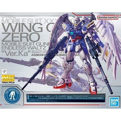 MG 1/100 Gundam Base Limited XXXG-00W0 Wing Gundam Zero EW Ver.Ka [Titanium Finish]