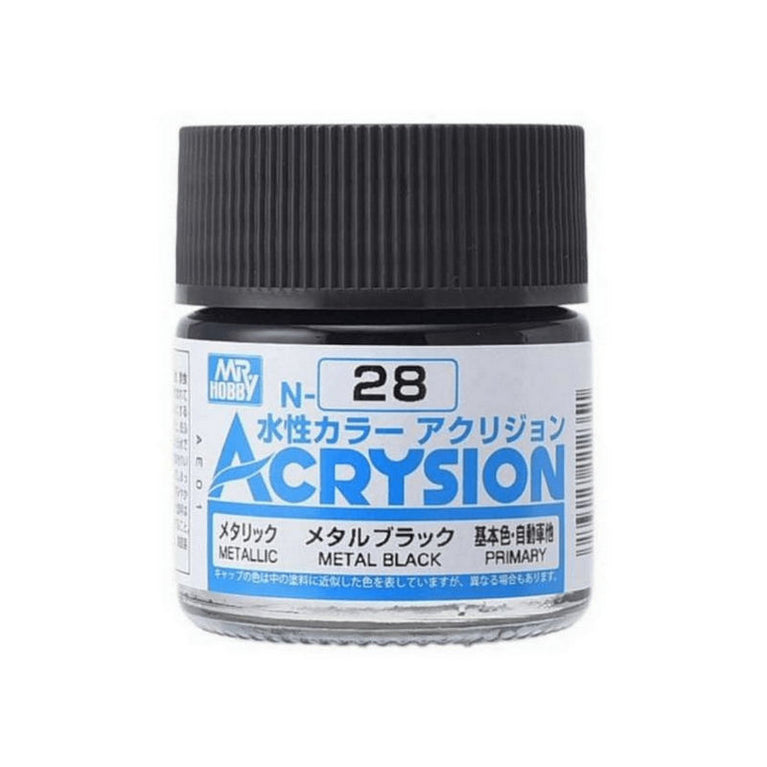 GSI Creos Mr. Hobby Acrysion Water Based Color N-28 【Metal Black】