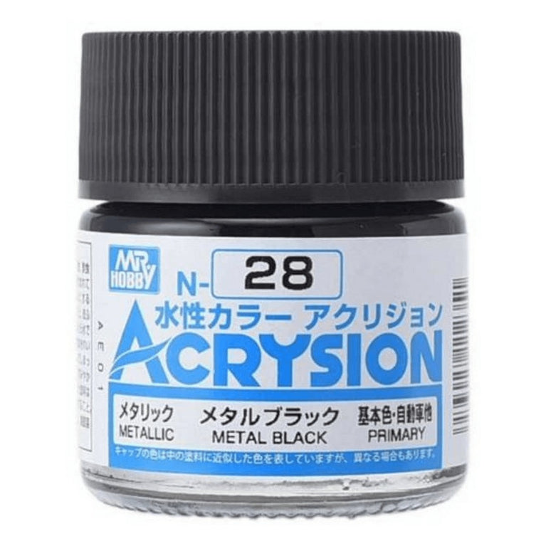 GSI Creos Mr. Hobby Acrysion Water Based Color N-28 【Matel Black】